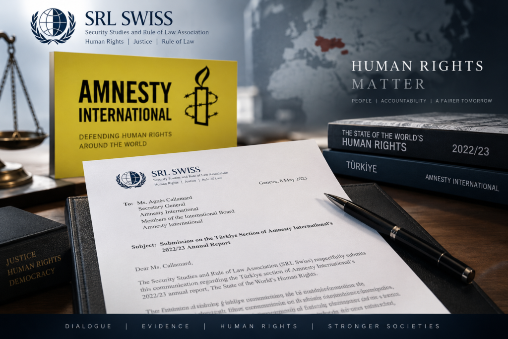 Submission to Amnesty International Headquarters – 8 May 2023